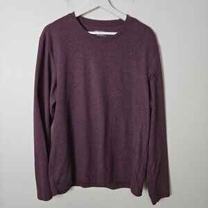 UNTUCKit Men's Size L Aston Style Burgundy Long Sleeve Pullover Shirt